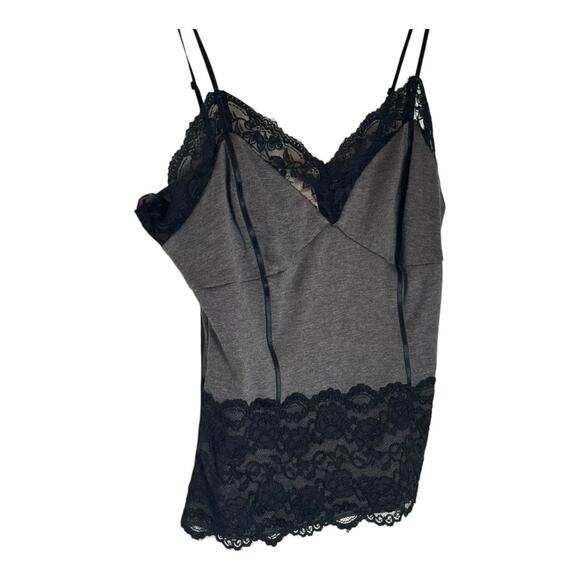 Women's Candies Vtg Gray Lace Fairy Core Camisole top XL NWT - Picture 4 of 10